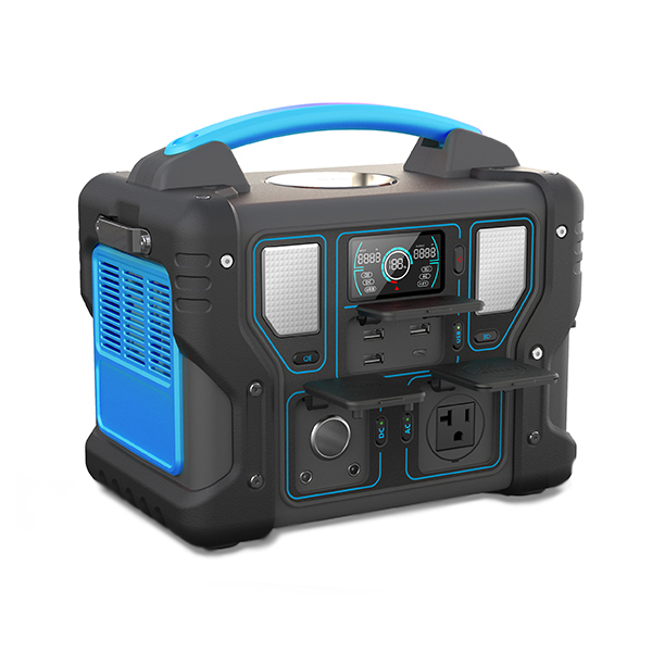 Pembangkit Listrik Portabel 320Wh Baterai Lithium Cadangan 300W Gelombang Sinus Murni AC Outlet Solar Generator